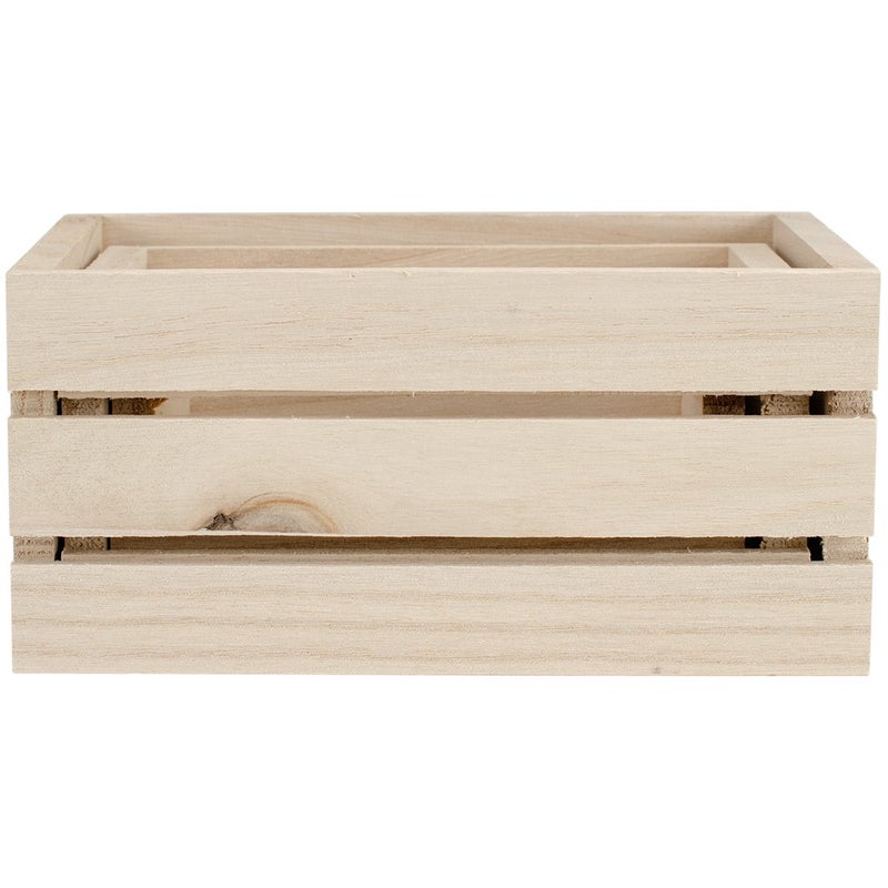 Multicraft Imports Mini Multicraft Imports WS920 Wood Craft Crate Caddy Set (3 / Pack) - Image 1
